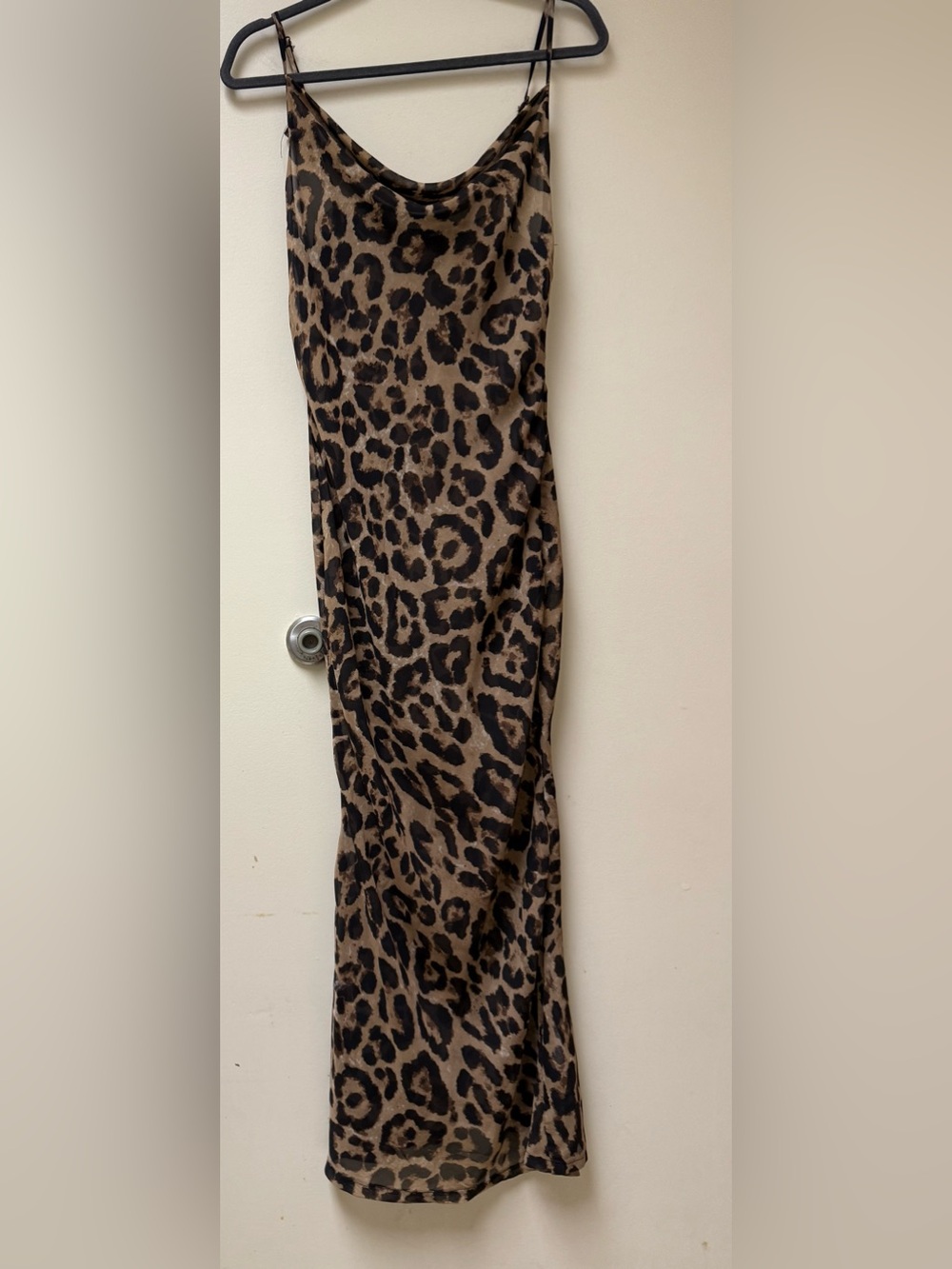 Nasty-Gal Leopard Print Maxi Skirt - Brown & Black◼️
